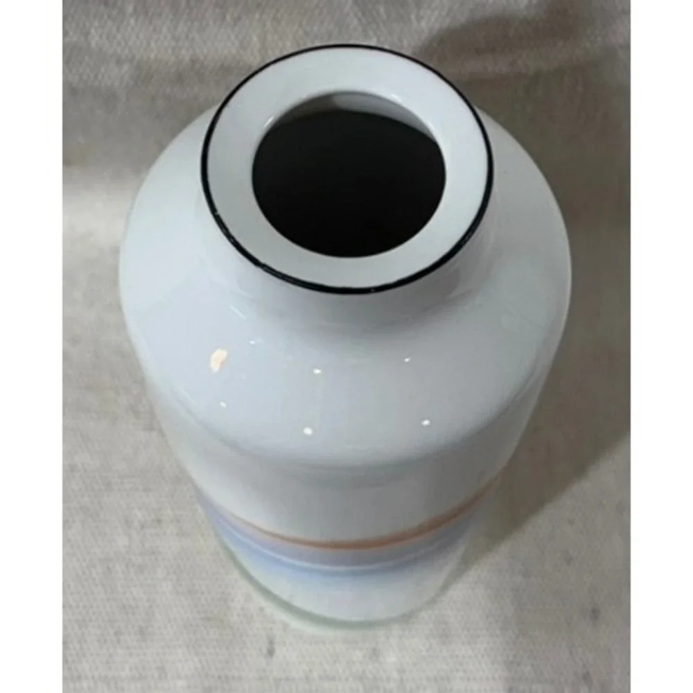 Meito China Hand Painted Japanese Landscape Cherry Blossom Bud Vase 6.5